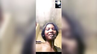 Cute village girl showing boobs and pussy on video call