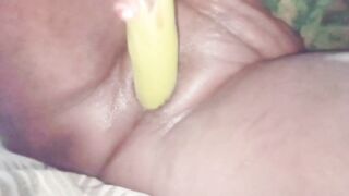 Desibhabhi Sex had sex with brinjal today