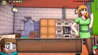 HornyCraft Minecraft Parody - Jenny Gives Steve a Hot Footjob for a Diamond! (Hentai Game Gameplay)