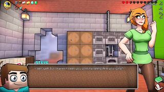 Alex Sucks Steve Through a Gloryhole! Sloppy Blowjob HornyCraft Minecraft Parody