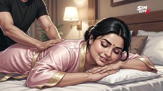 Horny Office Aunty Priya Seduced by Young Masseur - Full Massage Fuck