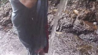 Went to the top of the mountain to swim...