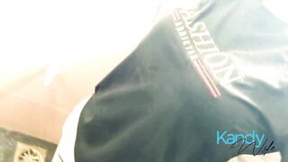Curvy girl show her body before shower part one