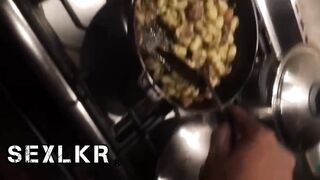 Sri Lanka hot wife got fucked while cooking in kitchen