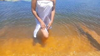 Srilankan hot and sexy girl outside bathing natural place.hot wife sharing video.srilankan sexy video.asian Hot wife showing h p