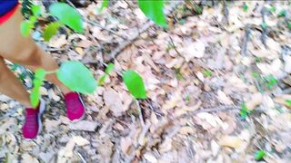 (Sri lankan dirty talk )outdoor jungle fun with Asian big ass girl friend