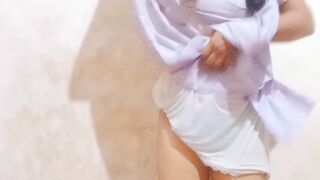 College girl bathing with uniform. Hot and sexy uniform video college girl and having sex after school college girl what doing i