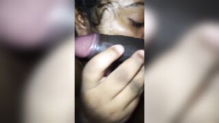 Sri lankan wifes blowjob and face cumshot .