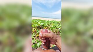 Cut Cock cumshot at beach oil massage Sinhala boy with cock ring srilanka